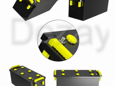 Car battery Acid 12v and 24v 3D model