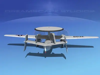 Grumman E-2C Hawkeye V06 3D model