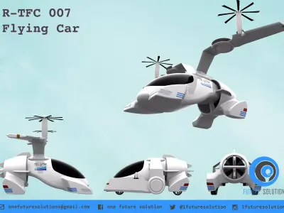 R-TFC 007 Flying Car Free 3D model