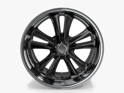 FOOSE Knuckle Wheel 17x7 Textured Gray With Diamond Cut Lip 3D model