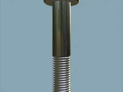 Steel Stained M12 Bolt Allen Dome 3D model