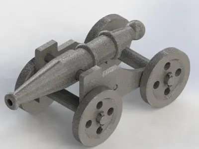 Mini Cannon 3D Model 3D model