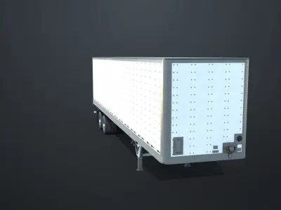 Semi Trailer 01 For Heavy Truck All PBR Unity UE Textures Low-poly 3D model
