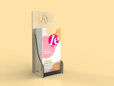 wooden display for handbills leaflets  Free 3D model