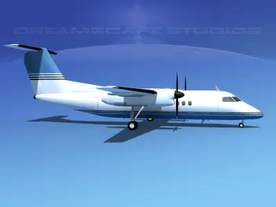 Dehaviland DHC-8 100 Corporate 2 3D model