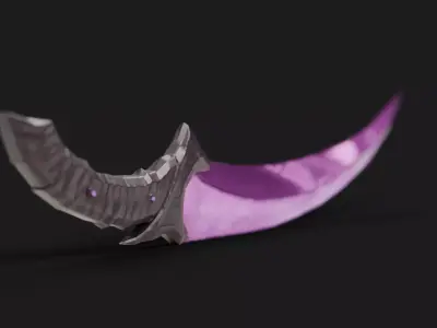 Magical Arcane Jambiya Dagger Low-poly 3D model