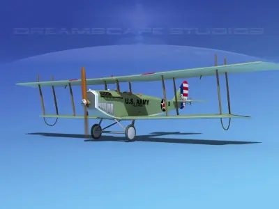 Curtiss JN-2 Jenny US Army 3D model