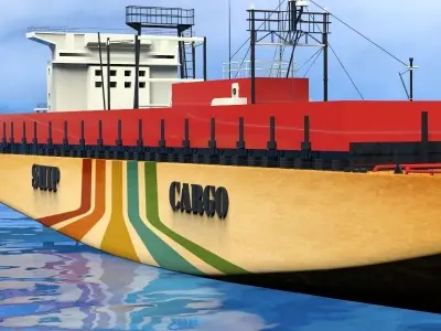 Cargo ship 3D model