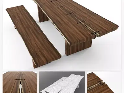 Table-Kayu 3D model
