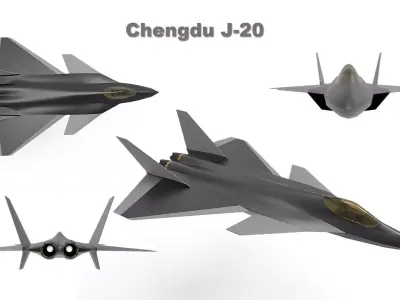 Chengdu J-20 3D model