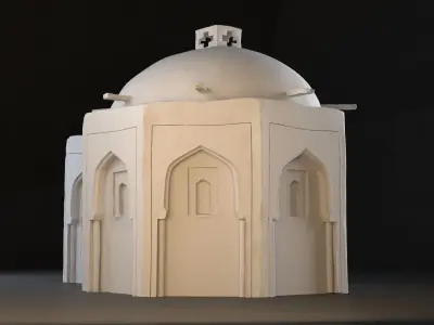 Old Eastern Building Low-poly 3D model