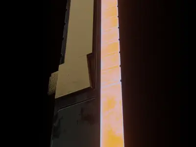 Sci-Fi Combat Machete Free low-poly 3D model