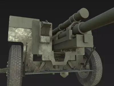 105mm M2A1 Howitzer 3D model 3D model