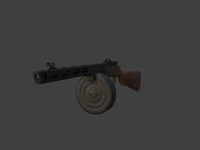 ppsh-41 rifle Free low-poly 3D model