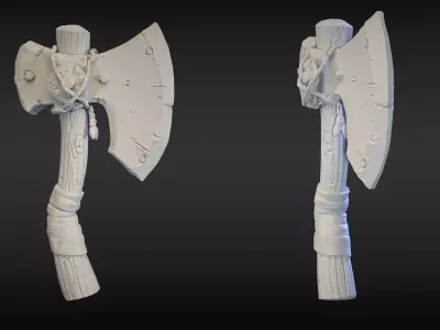 Stylized Axe 01 3D model