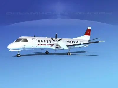 SAAB 2000 Richards Aviation 3D model