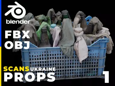 SCANS Ukraine Props Vol 1 Low-poly 3D model