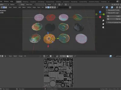 3D mech HUDS KITBASH Low-poly 3D model Low-poly 3D model