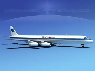 Douglas DC-8-63 Icelandair 3D model