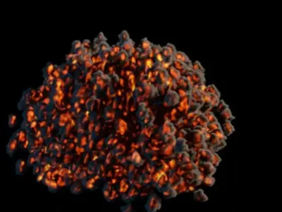 Explosion ball of fire 3D model