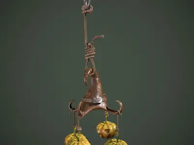 hellowen chandelier Free low-poly 3D model