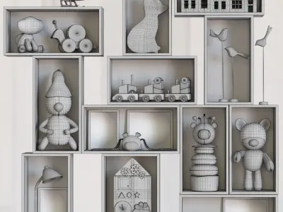 Decor set for kids 12 3D model