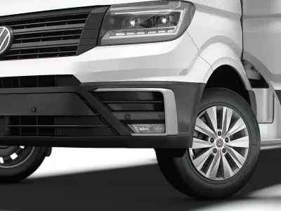 VW Crafter Van LWBM HR HQInterior 2025 3D model