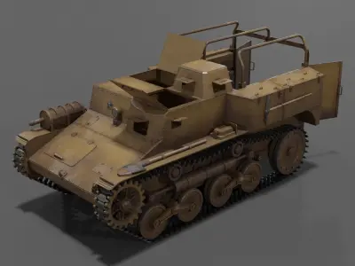Type 98 So-Da Armored Personnel Carrier  Low-poly 3D model