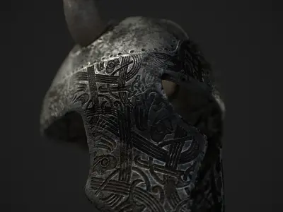 Medieval Viking Helmet Free low-poly 3D model