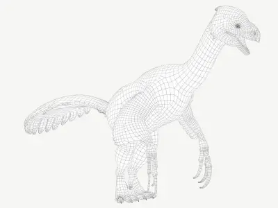 Therizinosaurus dinosaur Low-poly 3D model