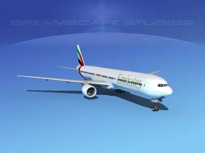 Boeing 777-300 MP Emirates 3D model