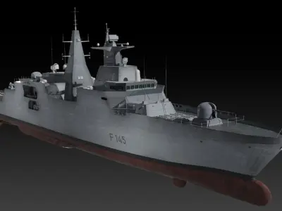 MEKO A200 Valor class frigate Low-poly 3D model