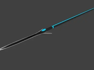 Lance-1 black and blue Low-poly 3D model