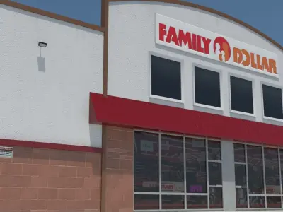 Family Dollar Low-poly 3D model