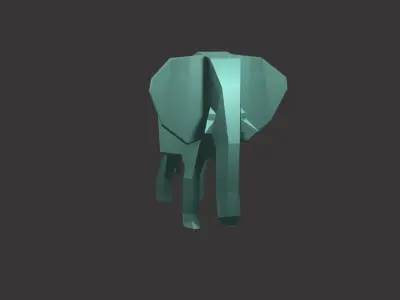 Low-poly Elephant Free 3D model