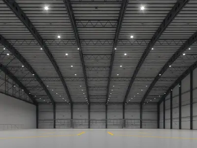 Airplane hangar 3D model