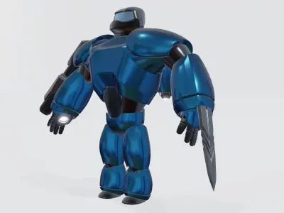 3D rocketman robot 3D model