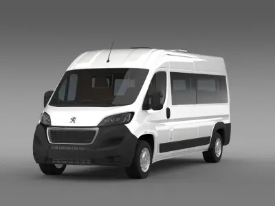 Peugeot Boxer Minibus 2017 3D model
