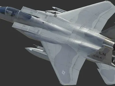 F15 C fighter jet - fighter jet Low-poly 3D model