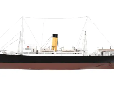 Steam ship 3D model