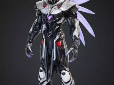 Sci-Fi Angel Demon Hybrid 3D Model - 3D Print Ready 3D print model