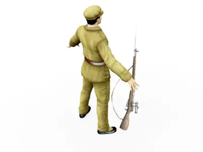 infantry of china 1927 Low-poly 3D model