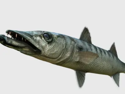 barracuda fish 3d model 3D model