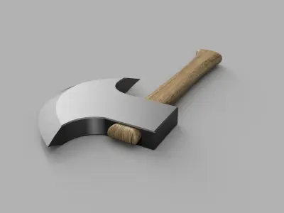 Axe Nordic One Hand Wotansknot Runic Weapon Free 3D model