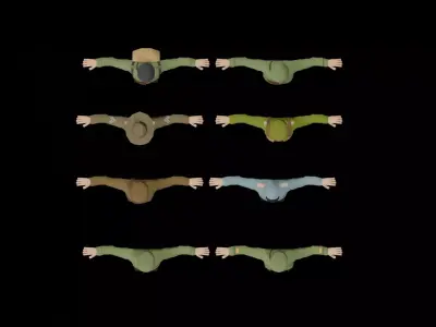 CZECHOSLOVAK WORLD WAR CHARACTER PACK Low-poly 3D model