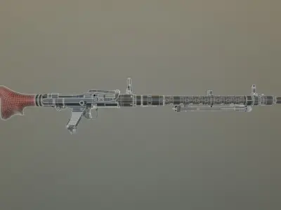 MG34 Weapon Game Ready 3D model