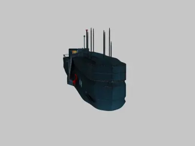 Military submarine 3D model