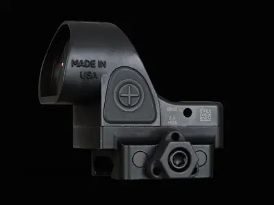 Trijicon SRO and 45 Degree Mount Low-poly 3D model