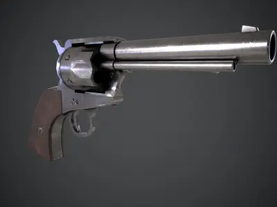 Revolver Colt 45 Peacemaker with Ammo 3D model