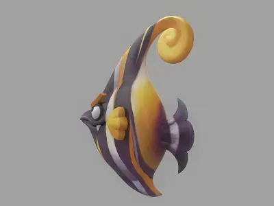 Cartoon Fish 14 Low-poly 3D model